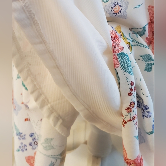 Old Navy White and Pink Floral Cami Fit & Flare Sweetheart Neck Sundress Size M - Picture 4 of 7